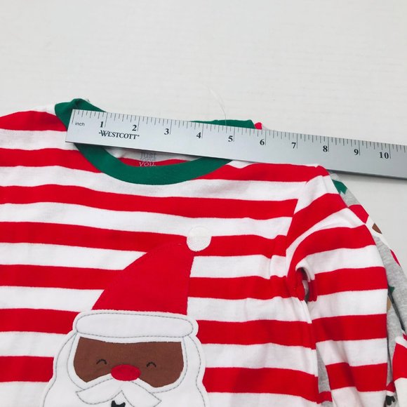 2 Set Pack 4 Piece Just One You Made By Carter's Boy's 4T Dark Santa Pajama New - Picture 7 of 16